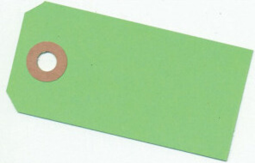 Bilde av Manillamerker Limegrønn 4x8cm - 10 stk