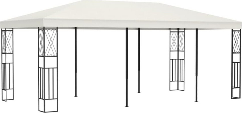 Paviljong 3x6 m kremhvit stoff