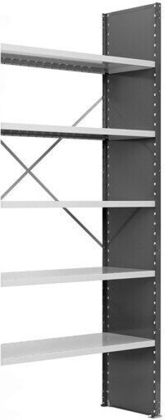 Lagerreol V06 Følgesektion 2100x400 mm Lukket / Galv