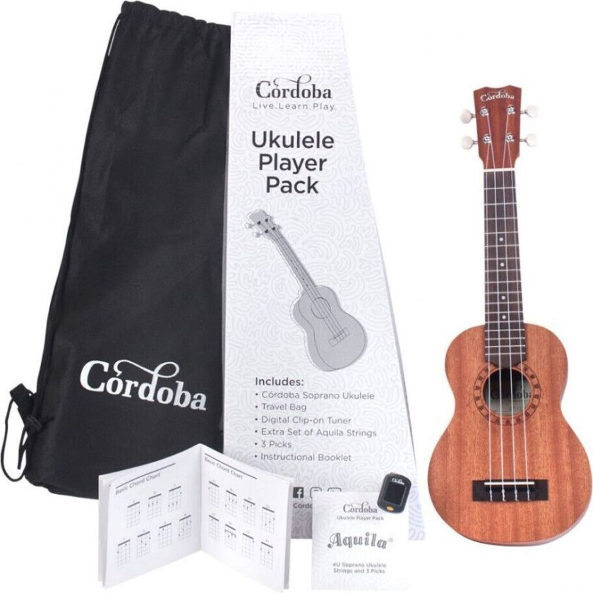 Cordoba Soprano Ukulele Player Pack