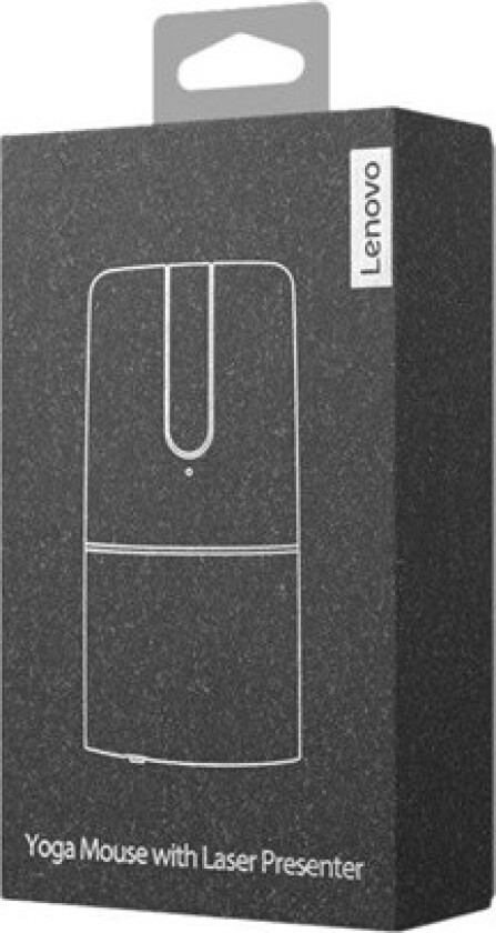 Yoga Mouse with Laser Presenter - mouse / remote control - 2.4 GHz Bluetooth 5.0 - shadow black - Mus / Fjernkontroll - Optisk - 4 - Svart