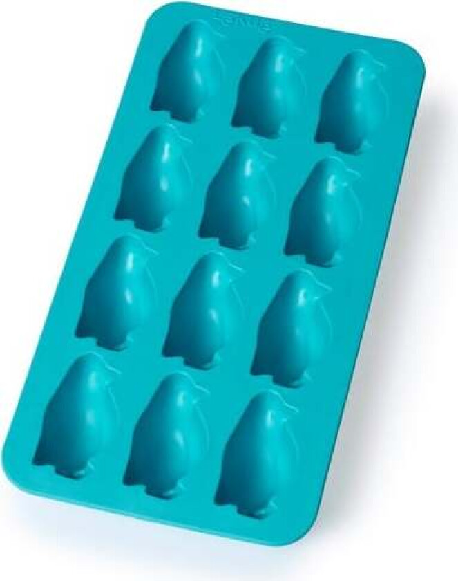 Ismaskin Ice cube tray Penguin turquoise w/lid
