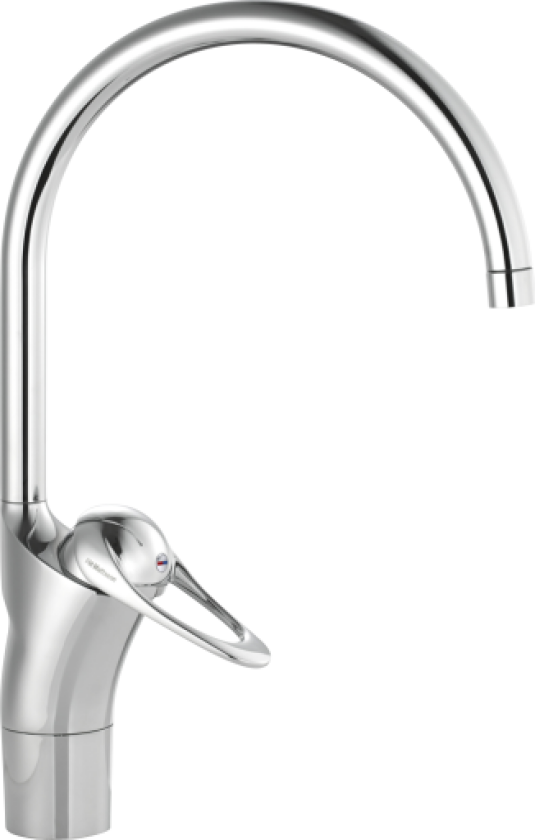 FMM9000E II etgrebs køkkenarmatur i krom med C-svingtud 233 mm, Soft Closing System & keramisk tætning