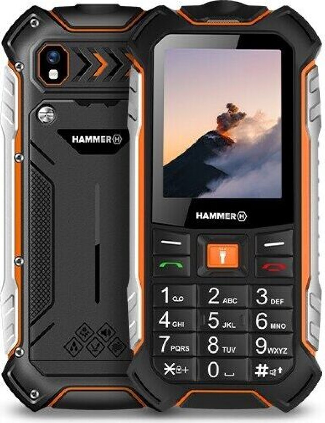 myPhone Hammer Boost LTE, Bar/Sperre, Dobbel SIM, 6,1 cm (2.4"), 2 MP, 3500 mAh, Sort, Oransje