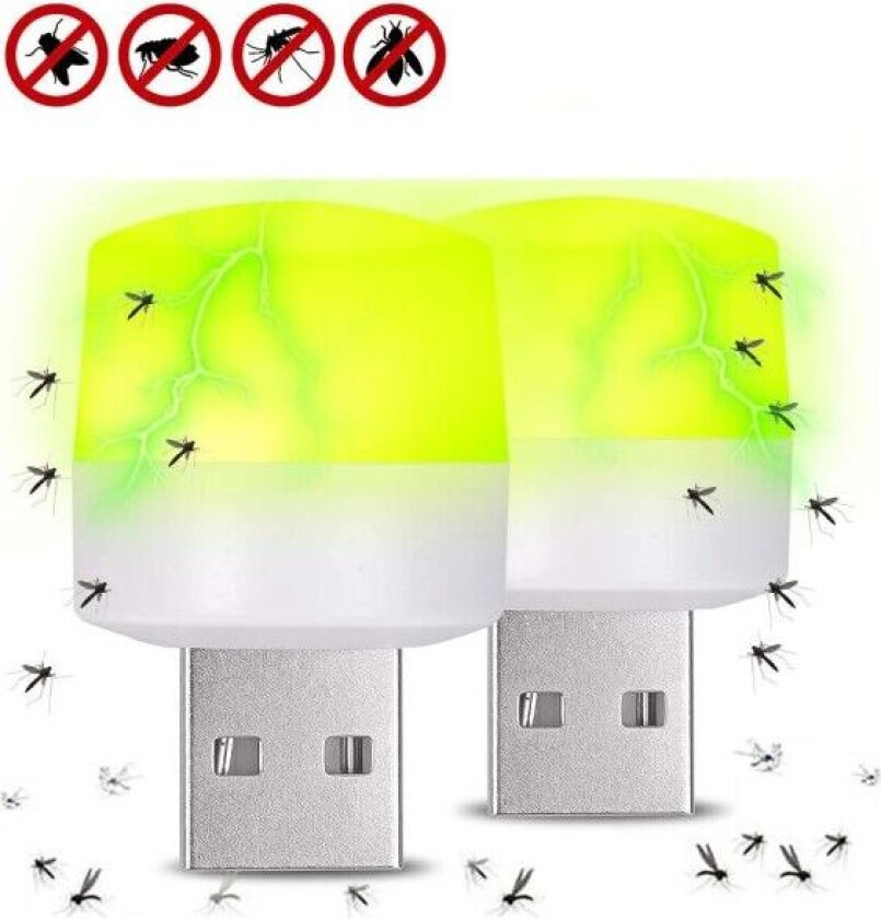 5 stykker Mini Mosquito Killer Natt Lys Bærbar LED Ikke-stråling Insekt Killer Light USB Plug Elektrisk Mosquito Killer Lights