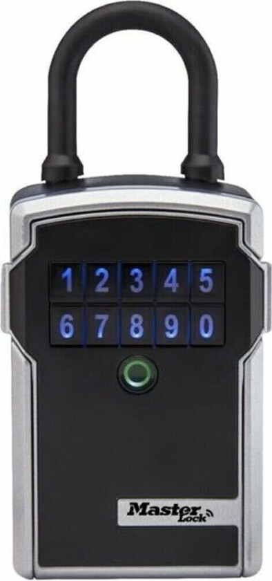 MASTER LOCK 5440EURD, Smarthengelås, Kode, Nøkkelløs, Sort, Rustfritt stål, Android, iOS, Batteribytte, 83 mm