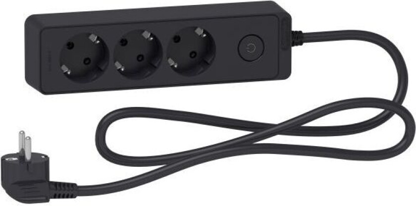 Unica Extend Grenuttak 3-veis, jordet, 1.5 m Antracitgrå