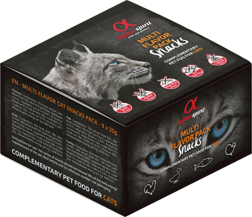 Bilde av alpha spirit Multi-Flavour Snacks for katter - 9 x 35 g