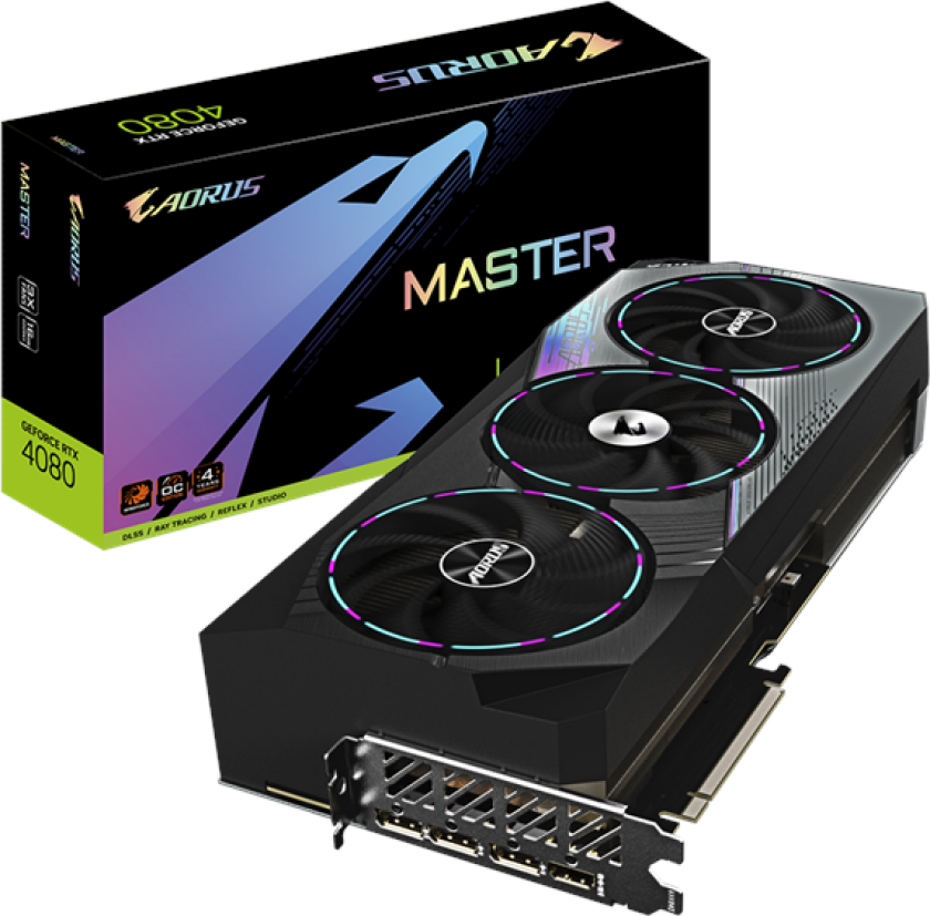 GeForce RTX 4080 AORUS Master - 16GB GDDR6X RAM - Grafikkort