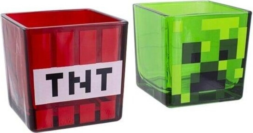 - Minecraft Creeper and TNT Glass Tumblers