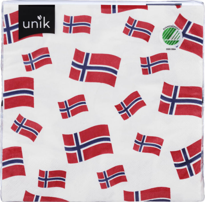 Serviett 17.Mai Små Flagg 20stk