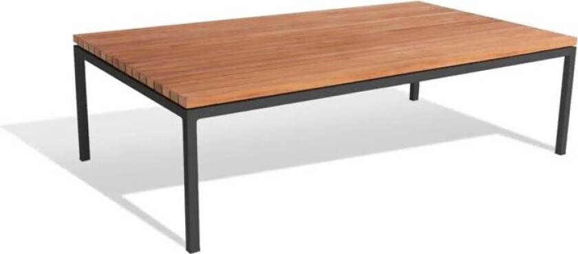Bönan loungebord Teak, small, mørkegrå aluminiumsramme