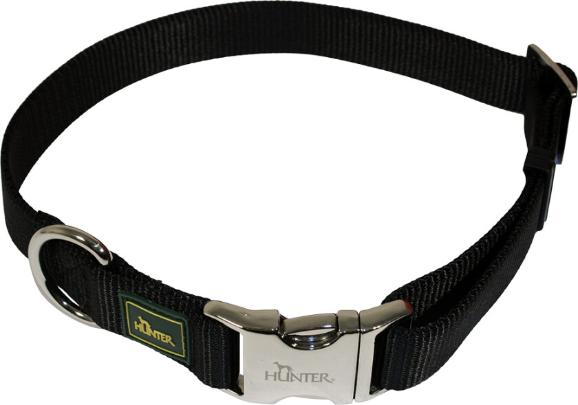 Vario Basic Alu-Strong hundehalsbånd, svart - 45 - 65 cm