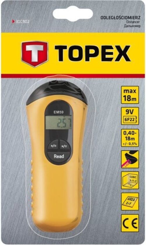 Ultralyd avstandsmåler Topex 0,4-18m (31C902)