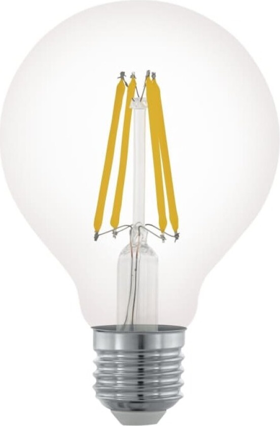 Eglo - LED-filamentlyspære - form: G80 - E27 - 7.5 W (ekvivalent 60 W) - klasse F - varmt hvitt lys - 2700 K