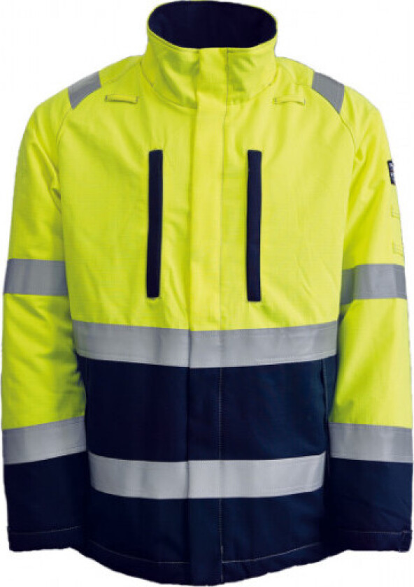 vinterjakke 580181, flammehemmende, gul/marine, str XL