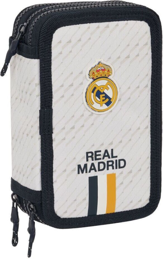 Trippel Pennal Real Madrid C.F. Hvit 12.5 x 19.5 x 5.5 cm (36 Deler)