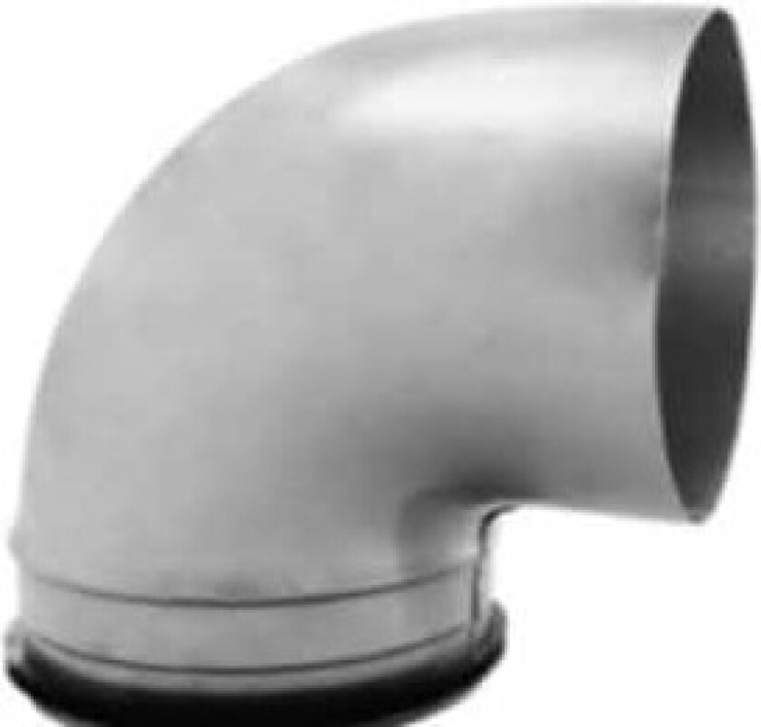 kort bøj. Ø200 90 gr. - BFKM-200-90 muffe/nippel falset galvaniseret