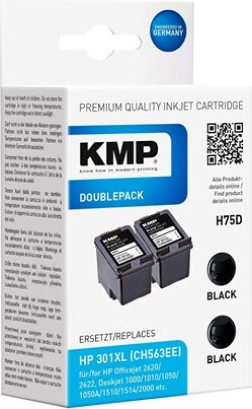 DOUBLEPACK H75D - Blekkpatron Svart