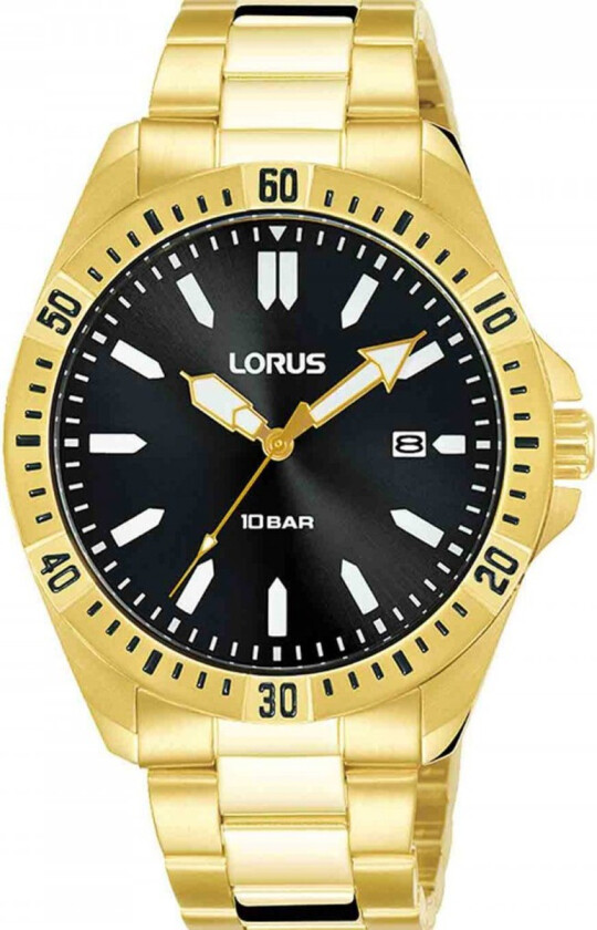 Mens RH918NX9 - Kvarts - Gull - Herreklokker - Rustfritt stål - ledd m/pin - Mineral