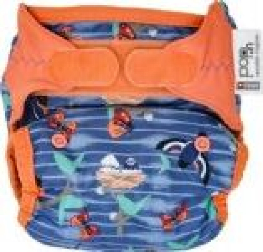 Lukk Caboo bleier Trekk, gjenbruksbleie V2 Twilight Garden med babusinnlegg 3-16 kg, 1 stk.