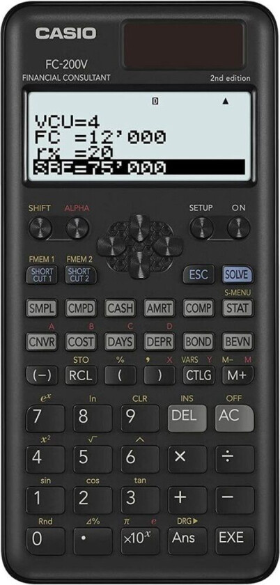 Vitenskapelig kalkulator Casio Svart