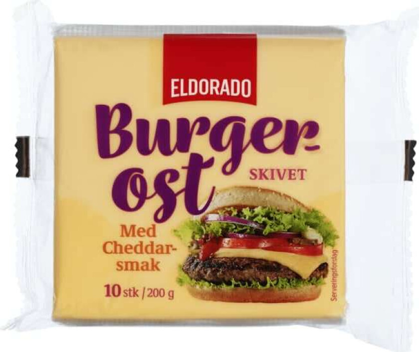Burgerost m/Cheddarsmak 200g