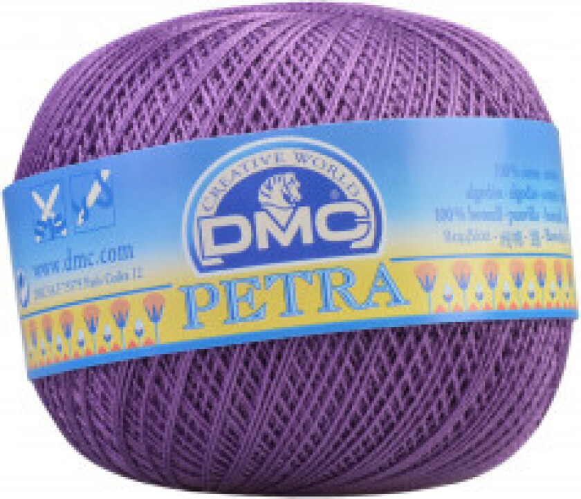 Petra No. 8 Heklegarn Unicolour 53837 Lilla