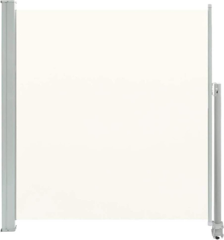Uttrekkbar sidemarkise 140 x 300 cm kremhvit