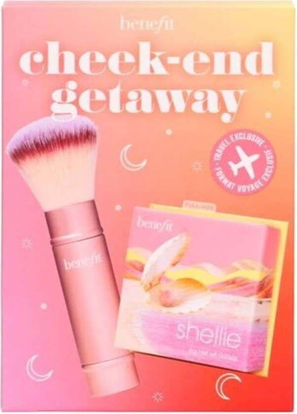 Cheek-End Getaway Set 6 g Shellie Blush 6gr/Multitasking Brush