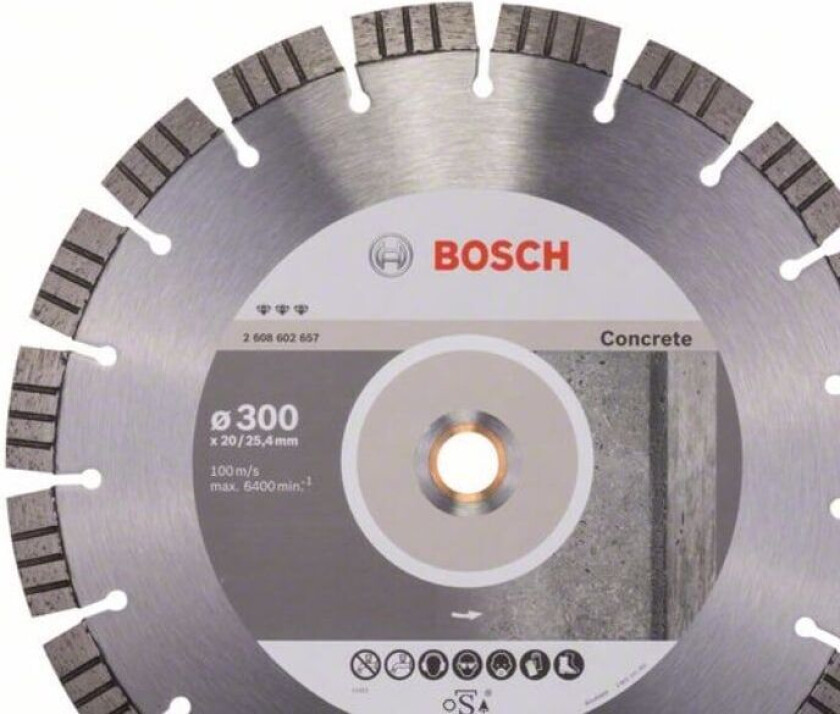 DIAMANTSKIVE 300X25,4MM BEST BETON