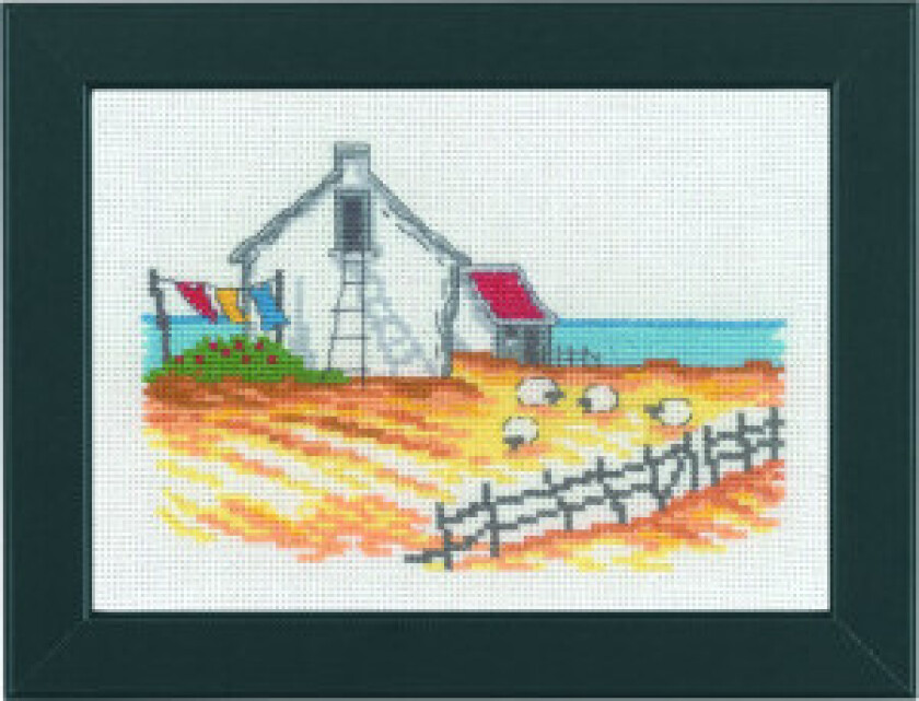 Broderikit Sau på stranden 18x13cm