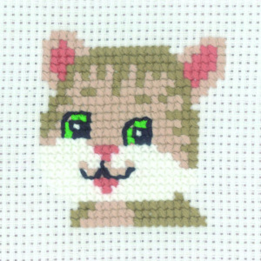 Broderisett Katt 8x8cm