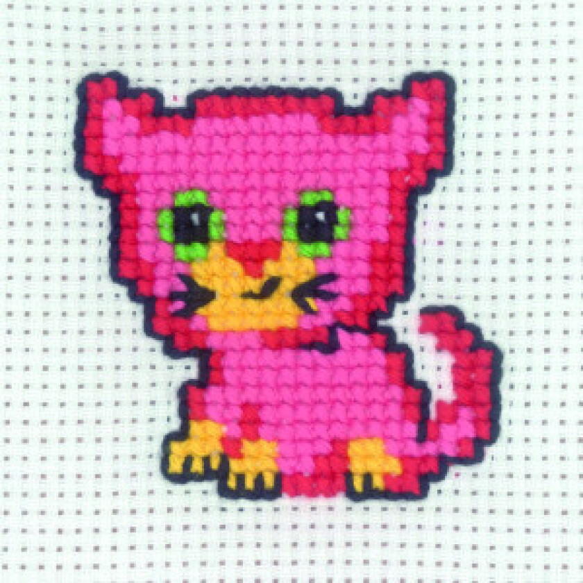 Broderisett Katt 8x8cm