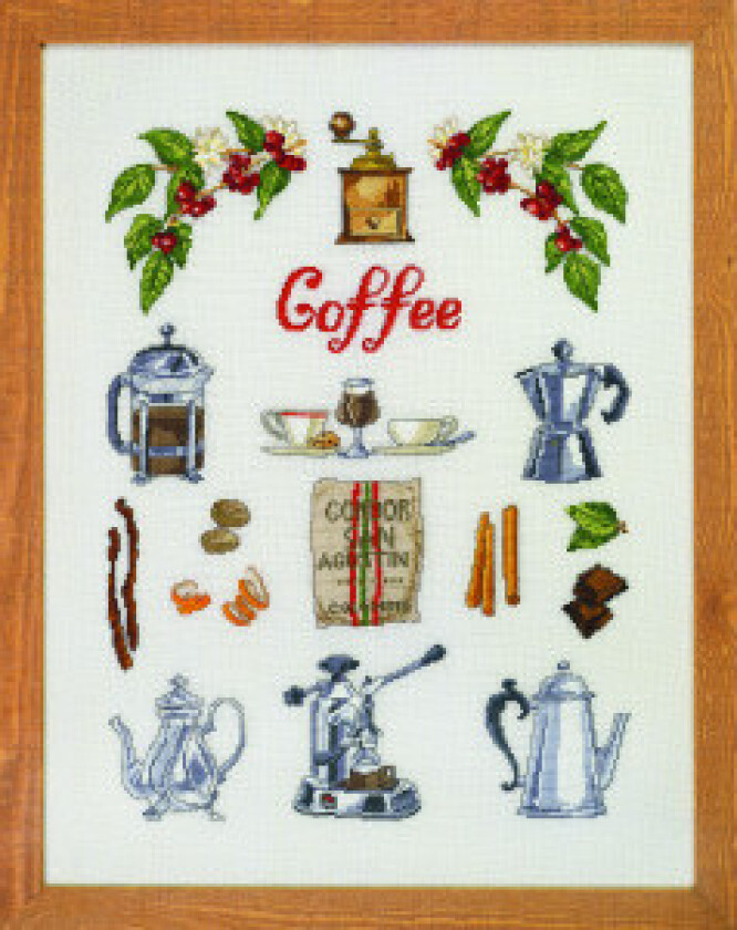 Broderisett Coffee time 40x52cm