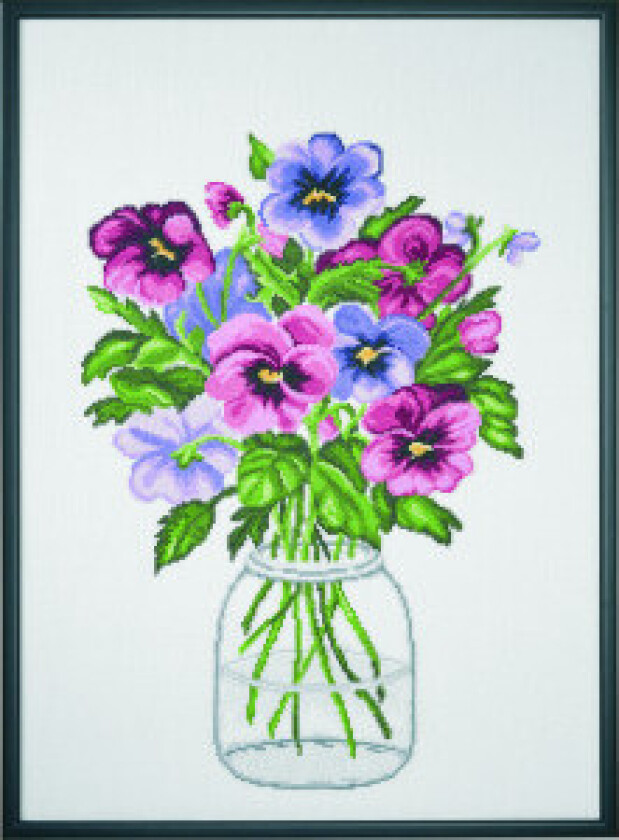 Broderisett Pansy 58x42cm