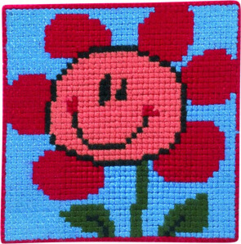 broderisett barnestråblomst 25x25cm