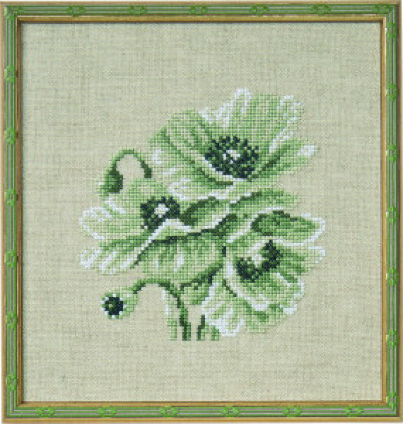 Broderikit Valmuer 18x19cm