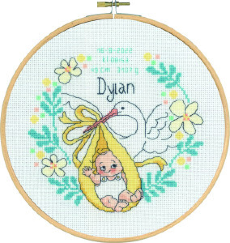 Broderisett Dåp Dylan Ø20cm