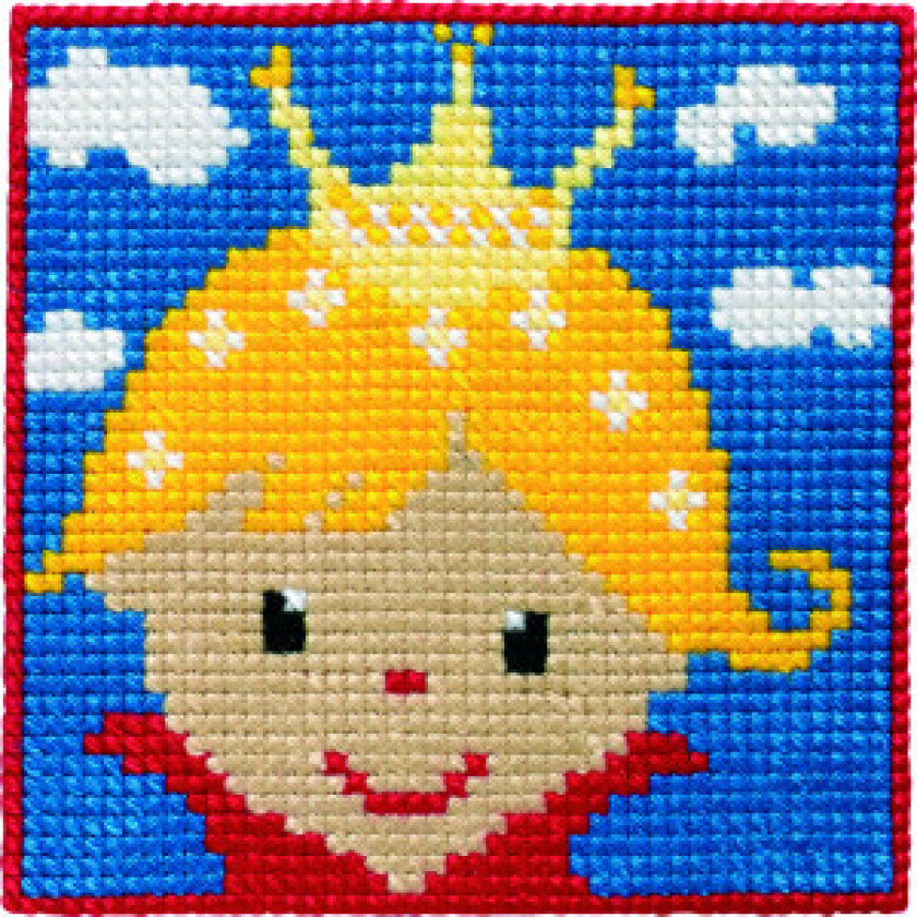 Broderisett Halmprinsesse for barn 25x25cm