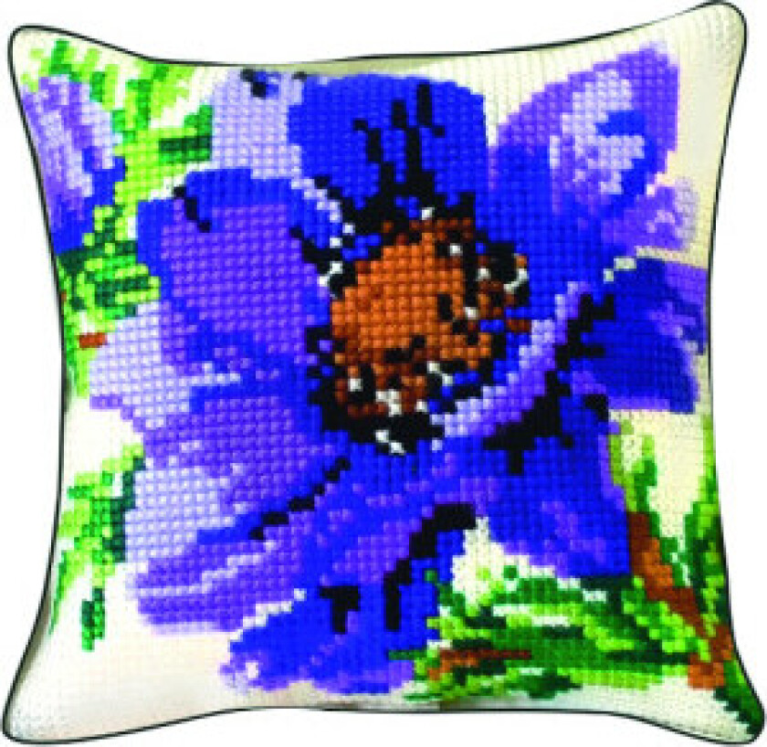 Broderisett Stemor jordbær med tråd 35x35cm