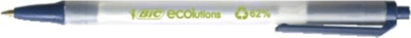 Kulepenn BIC ECOlution Clic Stic blå, 50 stk