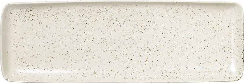 Nordic Vanilla fat rektangulært 12,5 x 35 cm Cream with grains