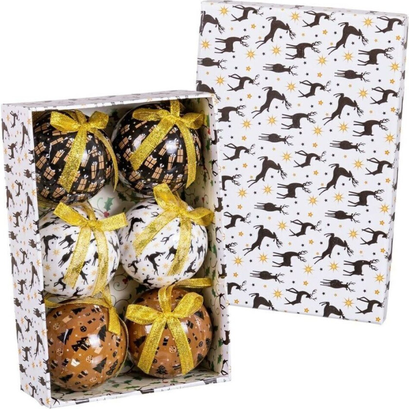 Juletrekuler Flerfarget Papir Polyfoam Pure 7,5 x 7,5 x 7,5 cm (6 tall)