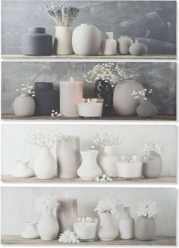 Maleri DKD Home Decor Vase Skandinavisk 135 x 2,5 x 45 cm (4 kvanta)