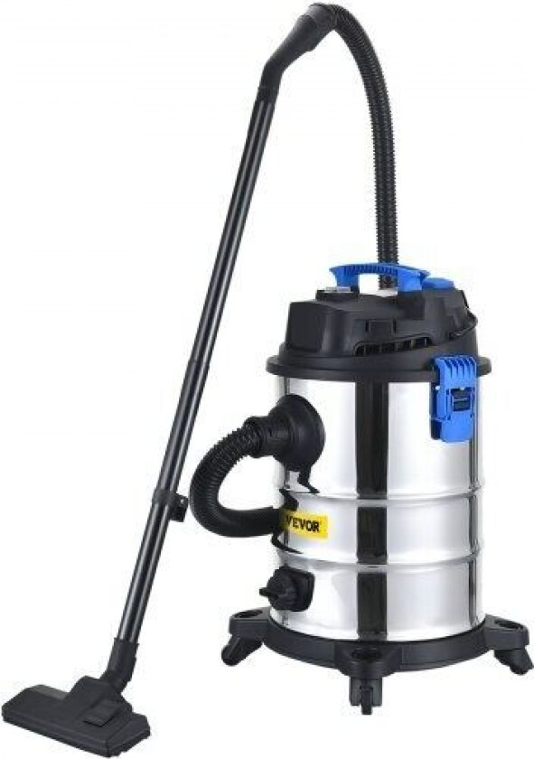 Støvsuger, 25L / 6,5 gallon kapasitet, HEPA-filtreringssystem Automatisk støvristing, 1200W kraftig motor våt- og tørrstøvsuger, kraftig butikkstøvsu