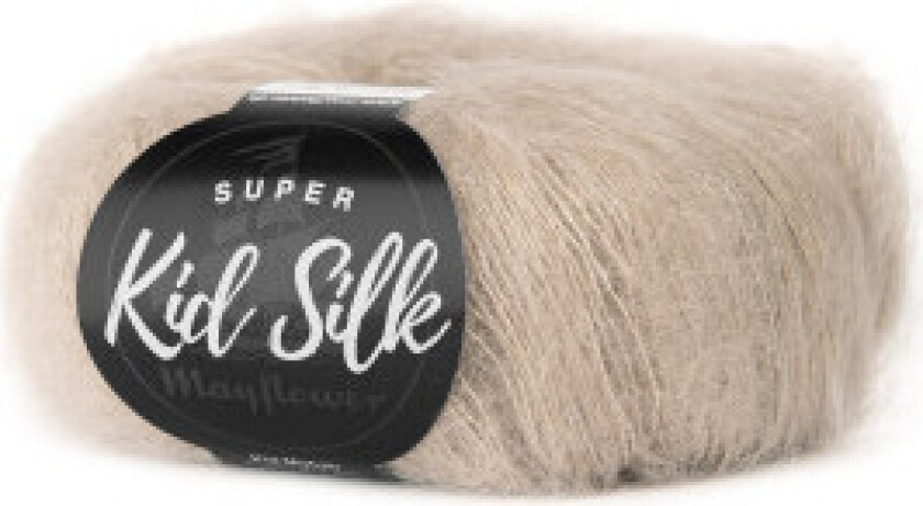 Super Kid Silk Garn Unicolor 68 Varm grå