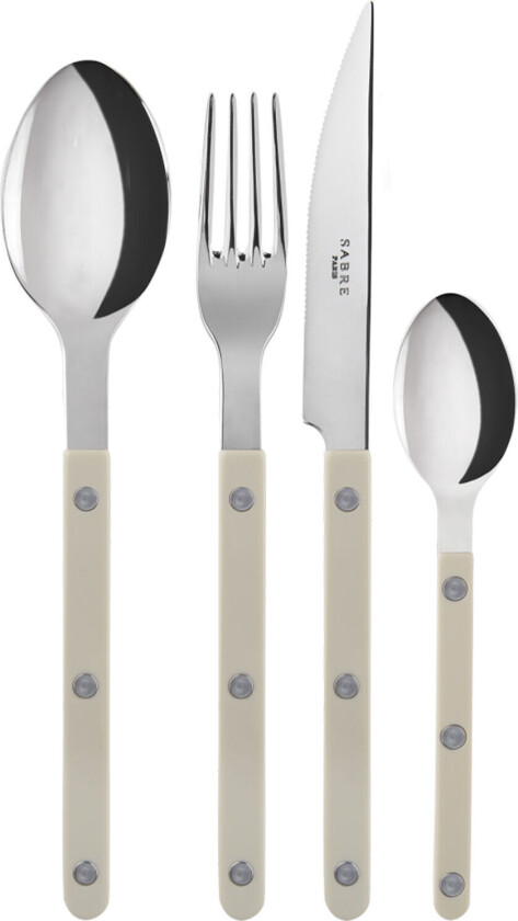 Bistrot 4 Pieces Cutlery Set Solid / Light Kaki