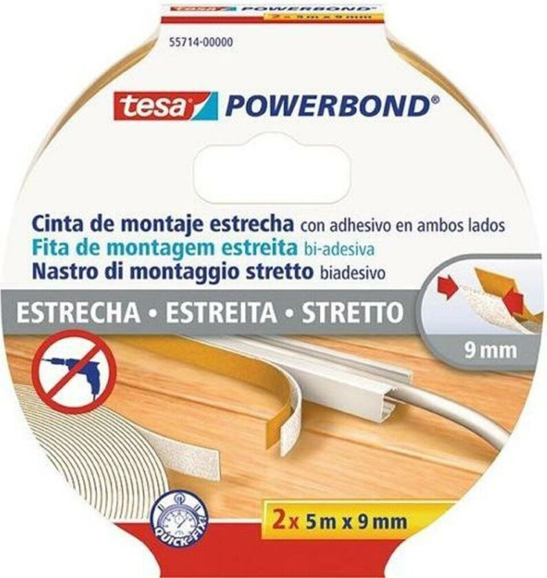 Dobbeltsidig tape TESA Transparent 9 mm x 5 m