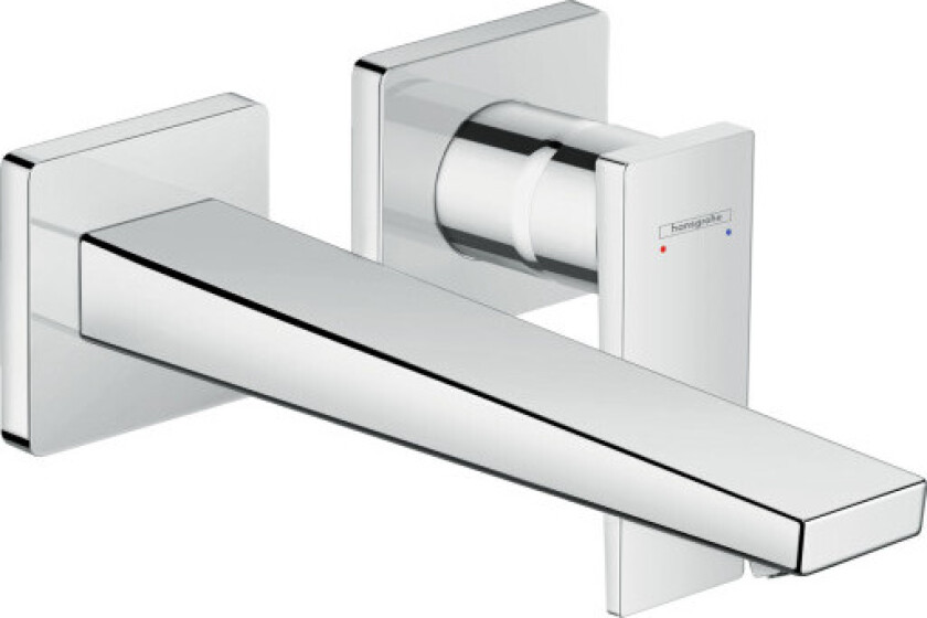 HANSGROHE ettgrepskran 225mm tut 2-hulls/rosett t/w veggmontert krom